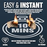 BARGAINS-GALORE 400 Natural Firelighters Wax Wool Fast Wood Burner Stove BBQ view 6