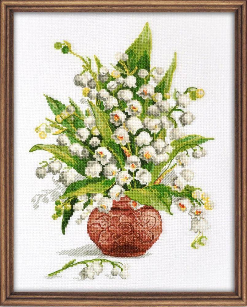Oven Cross Stitch Kit - Lily of The Valley Forest Pearls