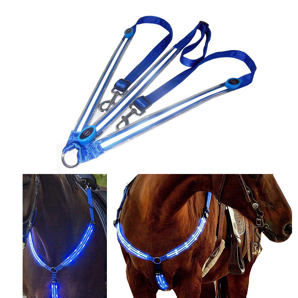 Horses BYJIN LED Flashing Horse Breastplates Collars Highly Visible