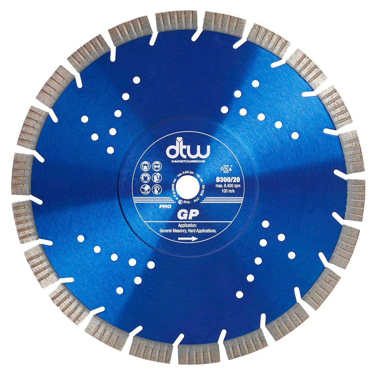 DTW Pro GP Diamond Blade - General Purpose Diamond Blade For Concrete, Brick, Block, Other General Masonry & More