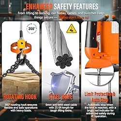 YATOINTO 3 in 1 Electric Hoist Winch, 1100lbs