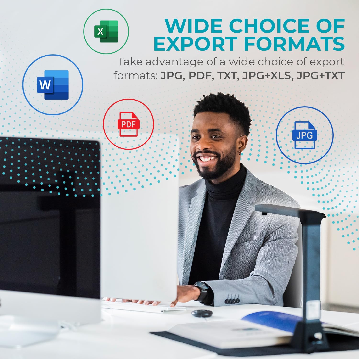 IRIScan Desk Scanner for Laptop & Document a3 Scanner - v5pro: Library Scanner, Free PDF Editor, Portable Scanner, Book Scanner, AI Flattening, AI auto scan, AI Finger Hiding, 12MP, Win Mac