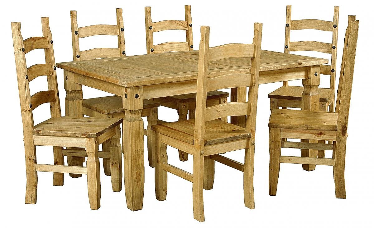 These are tables and are chairs. Solid wood dining set 6 chairs.
