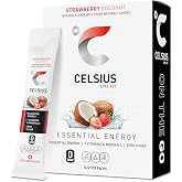 CELSIUS On The Go Strawberry Coconut, Sugar Free Energy Drink Mix (14 Sticks per Pack)