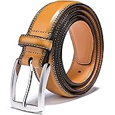 KM Legend Mens Genuine Leather Dress - Classic & Fashion For Work Business And Casual Belt