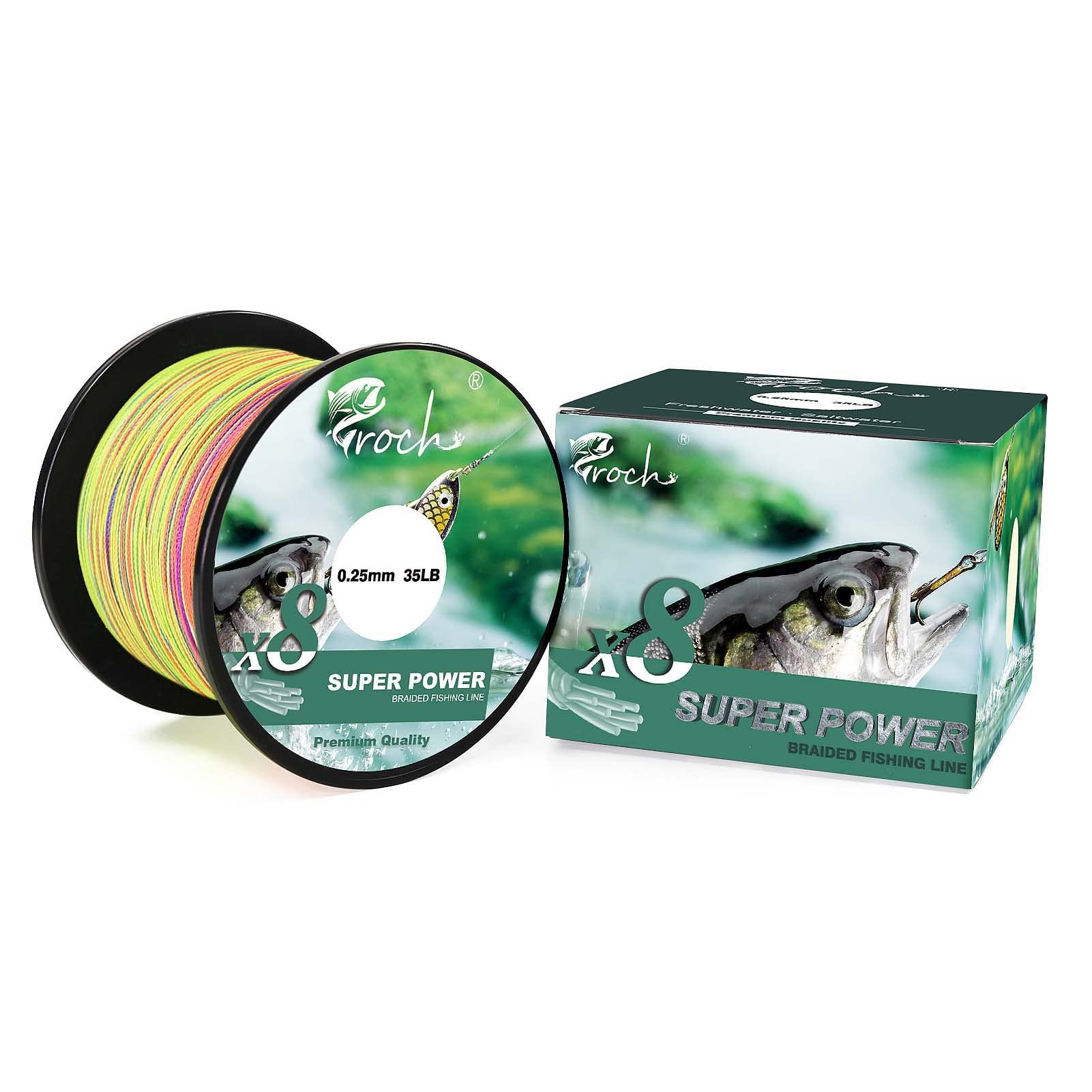 Croch Braided Fishing Line 8 Strands 300 m / 500 m / 1000 m Strong PE Line Colourfast 0.1-0.3 mm 14-45 LB