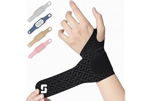 Wrist Brace for Carpal Tunnel & Arthritis Pain Relief - Adjustable Wrist Support with Ultra-Thin Compression Fabric for Men &