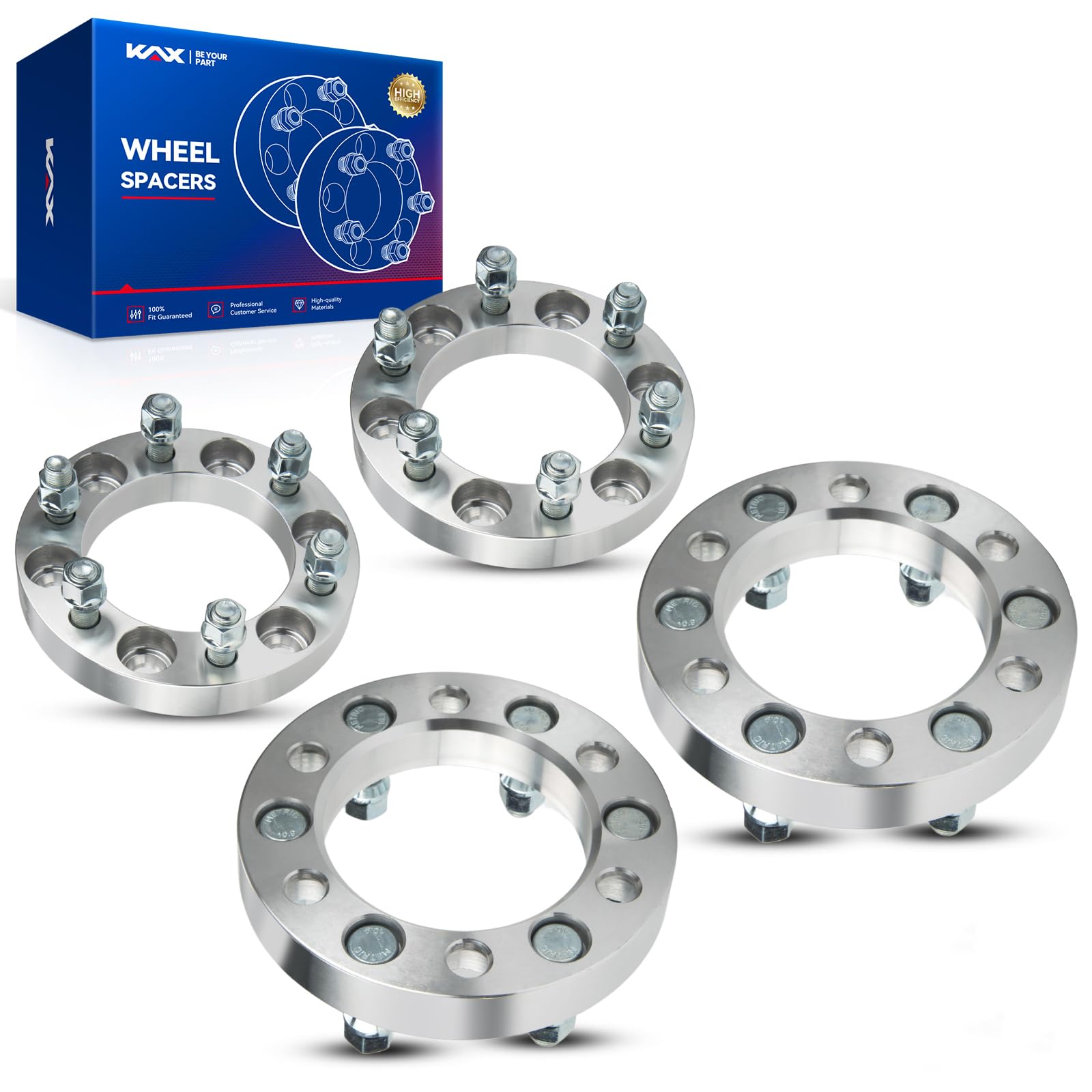 Photo 1 of KAX 6x5.5 Wheel Spacers,1 inch 6 Lug Centric Wheel Spacers fit for Silverado 1500, Sierra 1500, Tahoe, K1500, Suburban 1500, Yukon, Yukon XL 1500 with M14x1.5 Studs 108mm Hub Bore,4pcs