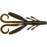 Berkley Powerbait Power Hawg Fishing Bait, 4", 8Count, Green Pumpkin, Power Hawg