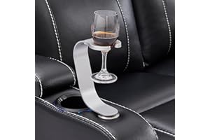 Weilianda Home Theater Seating Series Swivel Wine Glass Holder Sofa Accessories Silver