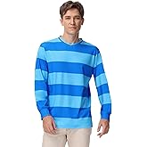 Arvilhill Men Halloween Costume Classic Blues Striped Clues Polo Shirt