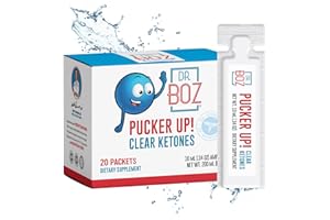 Dr. Boz - Pucker UP! Clear Ketones - 20 Servings - Pure Liquid BHB - Fastest Acting Exogenous Ketones - Increase Energy & Mental Clarity - Max Strength - Quality Tested - Made in USA