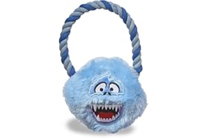 Rudolph The Red Nose Reindeer Bumble Rope Toy for Dogs | 7 1/2 Inch Rudolph Bumble Rope Head Dog Toy | Rope Dog Toy for Aggressive Chewers and All Dogs - Holiday Dog Rope Toys