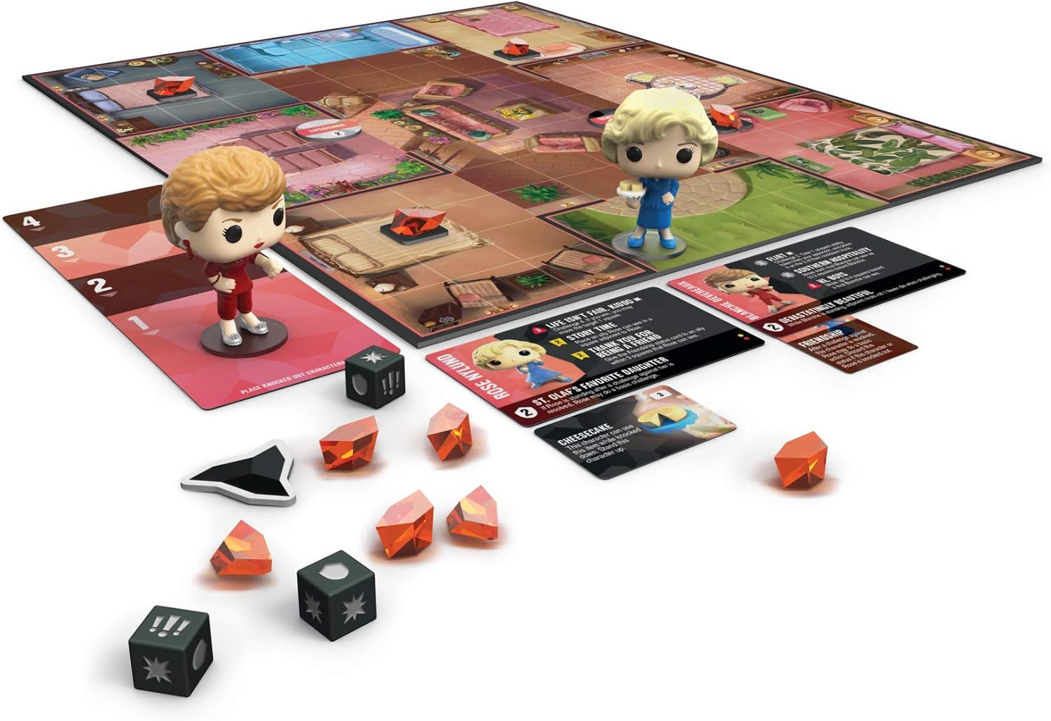 Funko Games The Golden Girls 100 Funkoverse Extension, Board Game, Rose Nylund And Blanche Devereaux, 3'' (7.6 Cm) POP! - Image 4