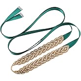 Jovbridsea Crystal Wedding Sash Belt with Rhinestone Bridal Belt Handmade Bridesmaid Belts for Dress