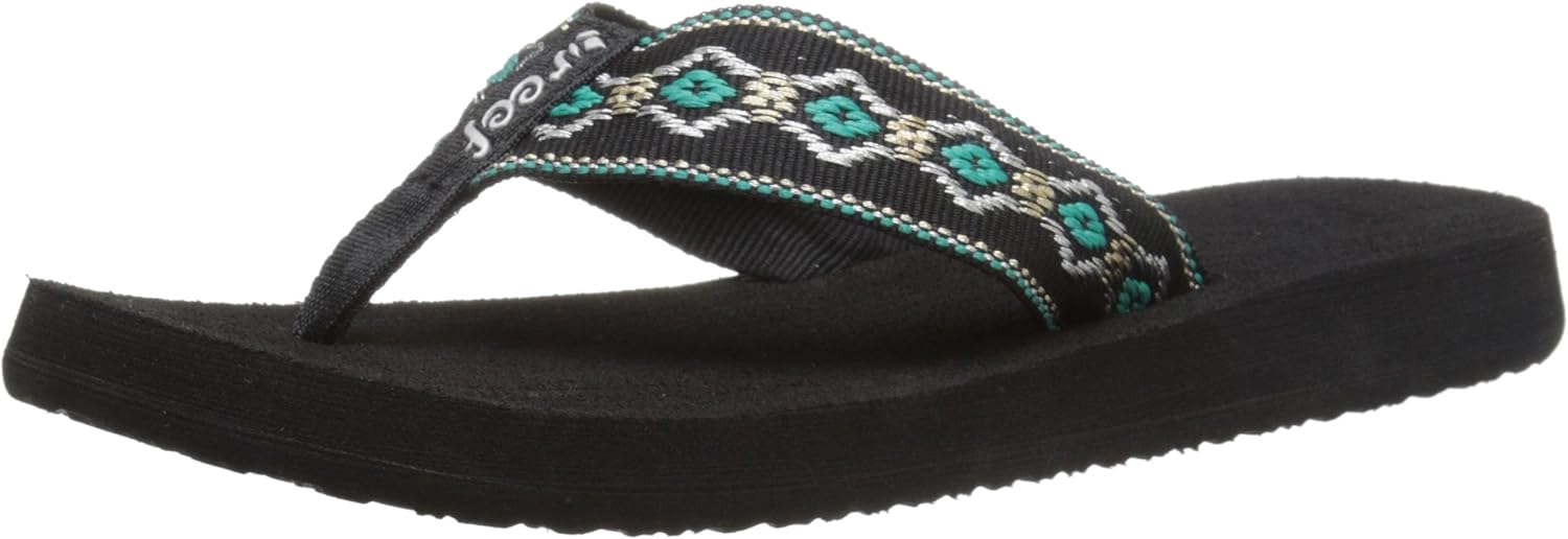 Reef Women's Sandy FlipFlop, Black/Blue/Metallic, 4 UK Amazon.co.uk