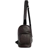 GUESS Men's Sling Crossbody Backpack Coffee Brown