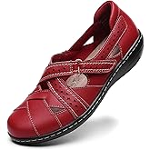 Irrefour Women's Classic Genuine Leather Casual Loafer Cute Slip-On Fashion Closed Toe Flat Sandal Comfy Work Sandal Everyday Walking Shoe