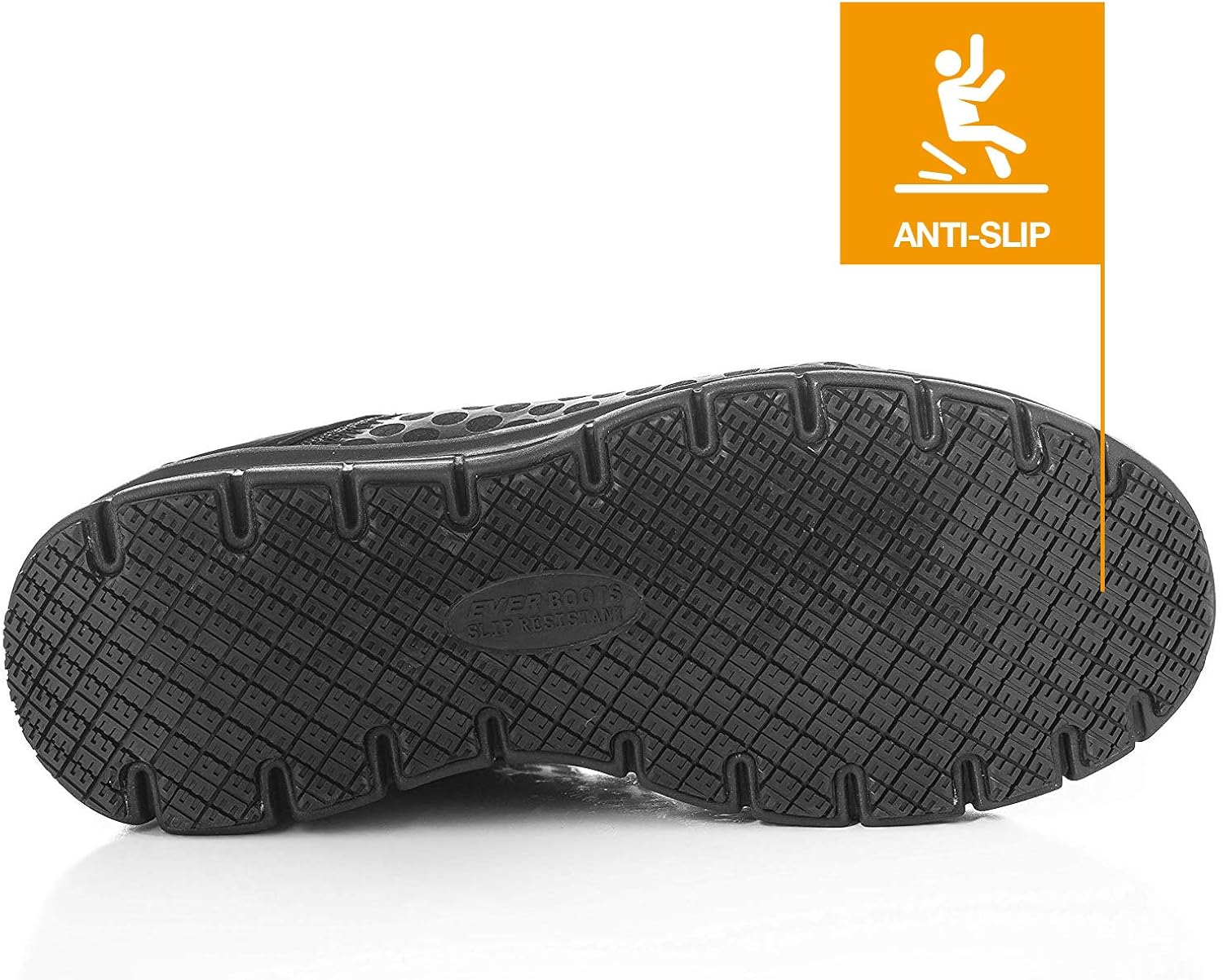 EVER BOOTS Men's Slip Resistant Work Shoe Comfort Slip On Lightweight Flexible: Shoes