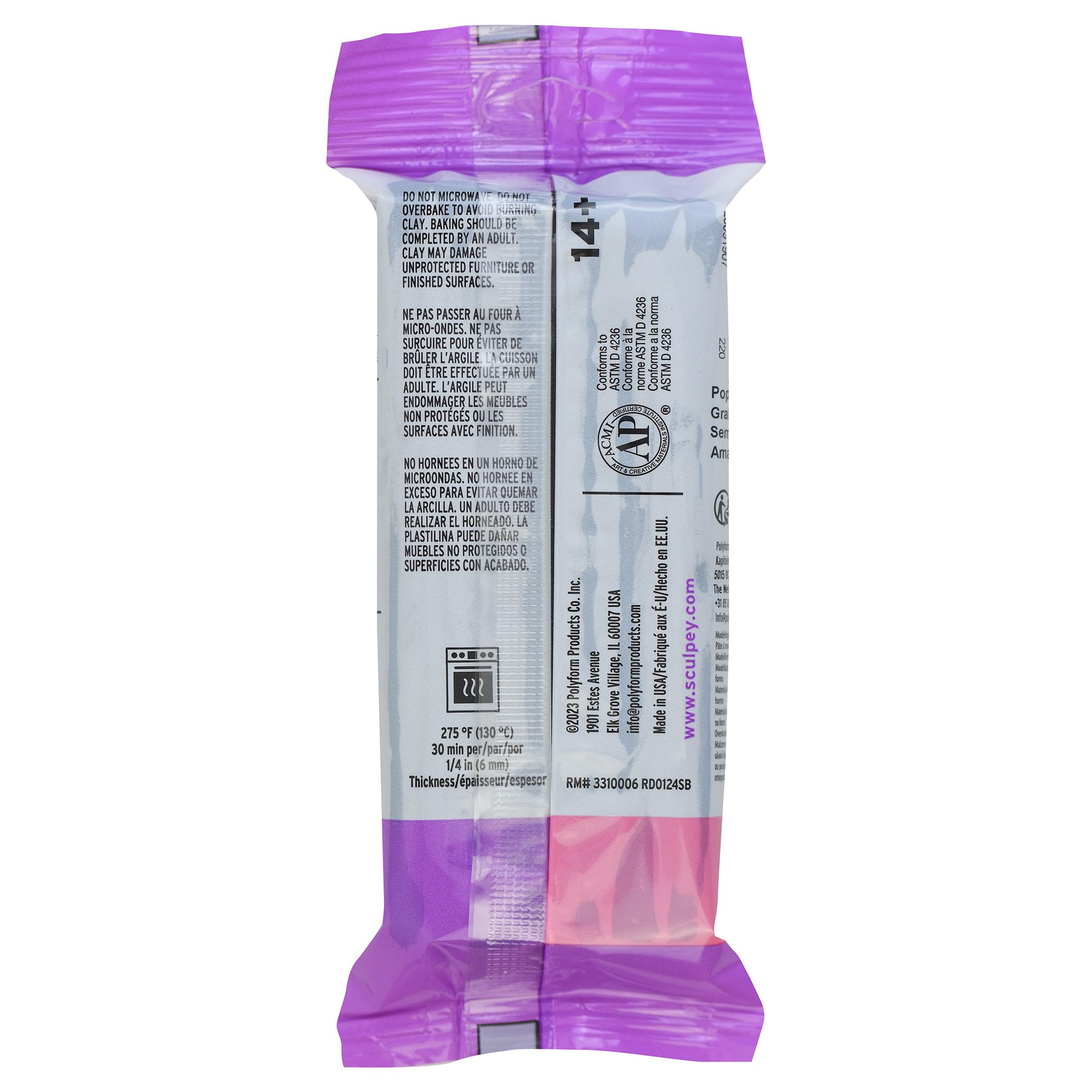 Sculpey Soufflé: Polymer Clay: Poppy Seed - 7oz Pack -Suede Finish, Lightweight Oven Bake Clay, Non-Toxic, Sculpting, Jewelry-Craft Projects, Supplies