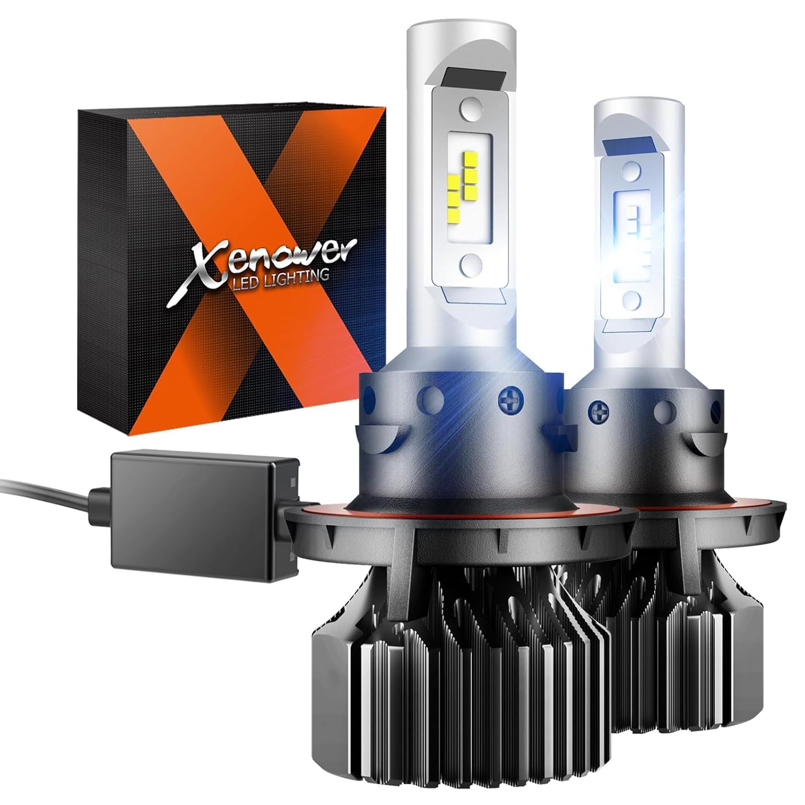 SEALIGHT H13 Light Bulbs, 30000LM 700% Brighter with Turbo Fan,5 Mins Quick Installation, IP67 Waterproof Bulbs 9008 Pack of 2 Image