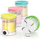 4 Pack for Ninja Creami Swirl Pints and Lids Compatible with Ninja NC700 Series, NC701, NC701C, Creami Containers for Swirl Ice Cream & Soft Serve Makers, BPA-Free, Dishwasher Safe