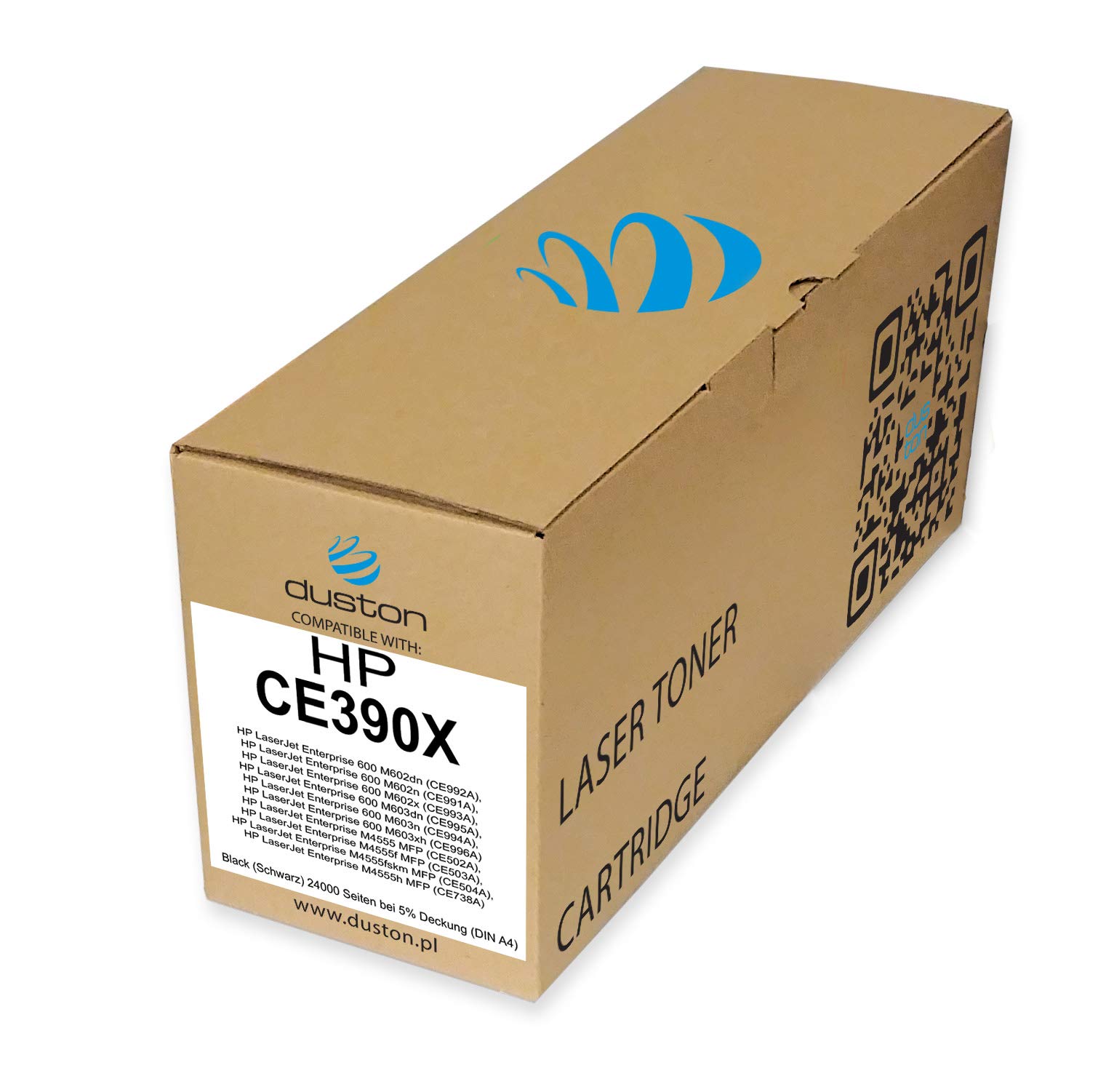 duston CE390X, 90X Black Toner Compatible with HP M602 M603 M4555