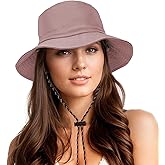 Durio Waterproof Bucket Hats for Woman UPF 50+ Sun Hat UV Protection Packable Rain Hats for Women Lightweight Hiking Hat