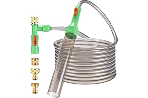 ZZM Fish Tank Cleaning Tools, Aquarium Water Changer Kit, Siphon Fish Tank Vacuum Gravel Cleaner, Universal Water Pump Accessories for Aquarium Quick Water Change (50ft)