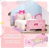 ZONEKIZ 3PC Kids Bedroom Furniture Set Bed Vanity Table Stool Pink Princess view 5