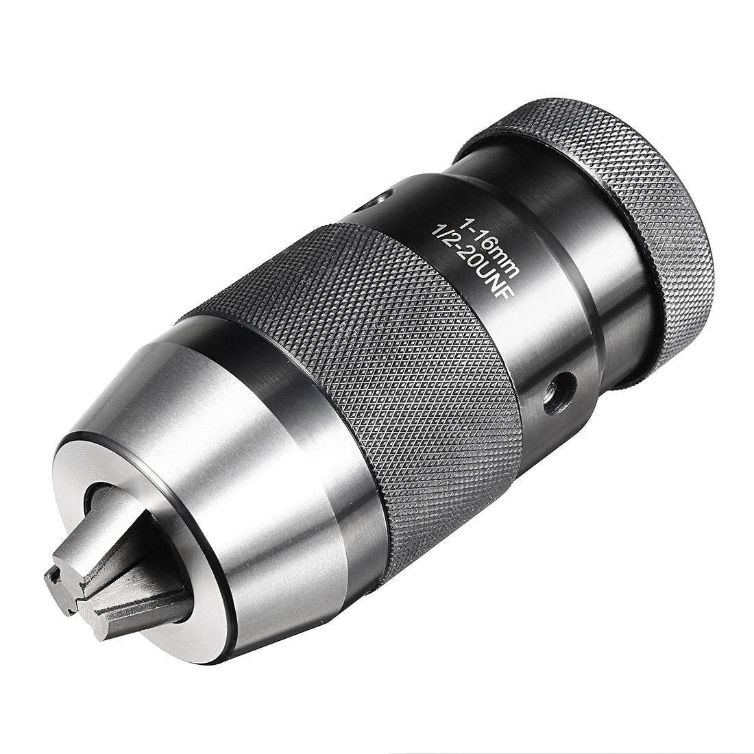 Sourcingmap Keyless Drill Chuck 1/2-20UNF Threaded Mount Adjustable 1/32"-5/8" 3-Jaw for Lathes Milling Drilling Machine