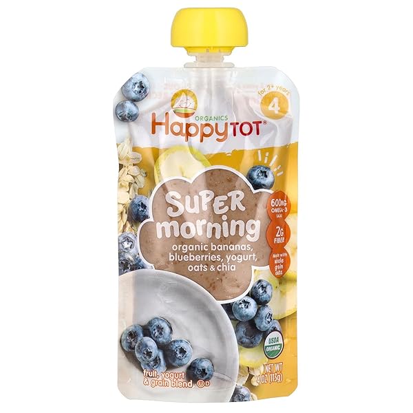 HAPPY TOT BABY ORGANIC BANANA BLUEBERRY YOGURT &...