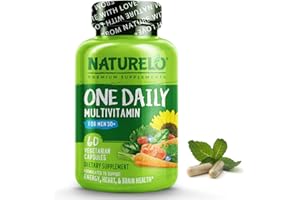 NATURELO One Daily Multivitamin for Men 50+ - with Vitamins & Minerals + Organic Whole Foods - Supplement to Boost Energy, General Health - Non-GMO - 60 Capsules - 2 Month Supply