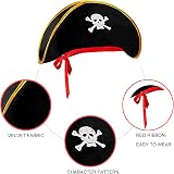 Jc.upin Pirate Hat Eye Patch Costume Set Kids Boys Girls Adults Caribbean view 4