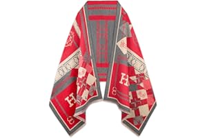 EXTREE Scarfs for Women Pashmina Silky Shawl Wrap for Evening Dressing Blanket Open Front Poncho Cape