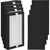 4pack eyevac air filter H13 True Hepa Activated Carbon Replacement filters | For 3-stage filtration systems Compatible with E