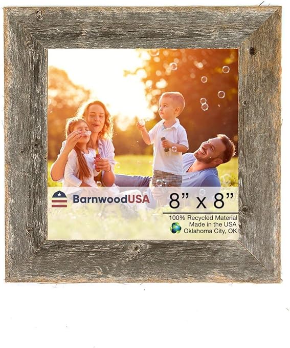 8 5x11 Weathered Reclaimed Wood Frame Green Mat Also Fits 8x10 Or 9x12 