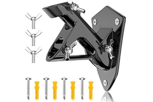 ZMTECH 1 Inch Metal Flag Pole Holder (Black) Heavy Duty Aluminum Alloy Flag Holder with Stainless Steel Hardware 2 Position Flag Bracket Flag Pole Mounting Bracket for House