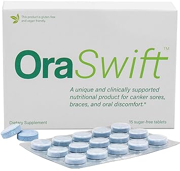 Oraswift Canker Sore Treatment And Mouth Ulcer Treatment Effective For Mouth Ulcers Cold Sores Dry Mouth Stomatitis Gingivitis All Natural - 
