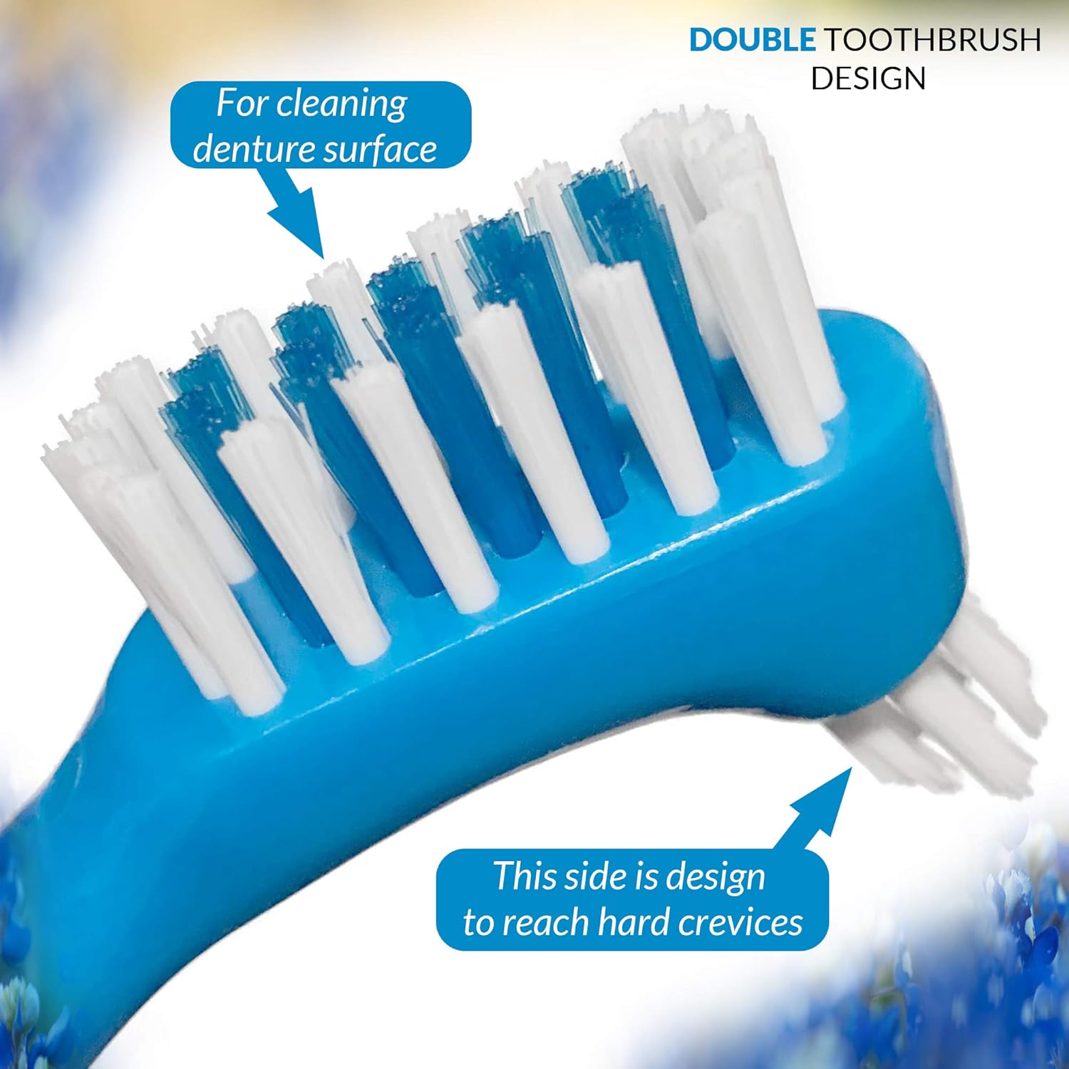 Dentu-Care Denture Case with 2 Denture Cleaning Brushes, Retainer Case with Lid and Draining Basket for Cleaning and Storing: Health & Personal Care