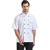 Nanxson Unisex Chef Coat Kitchen Short/Long Sleeve Chef Jacket for Men and Women CFM0001