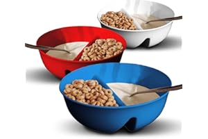 3 Pack - Just Crunch Anti-Soggy Cereal Bowl - Keeps Cereal Crunchy | BPA Free | Microwave Safe | Ice Cream & Topping, Yogurt 