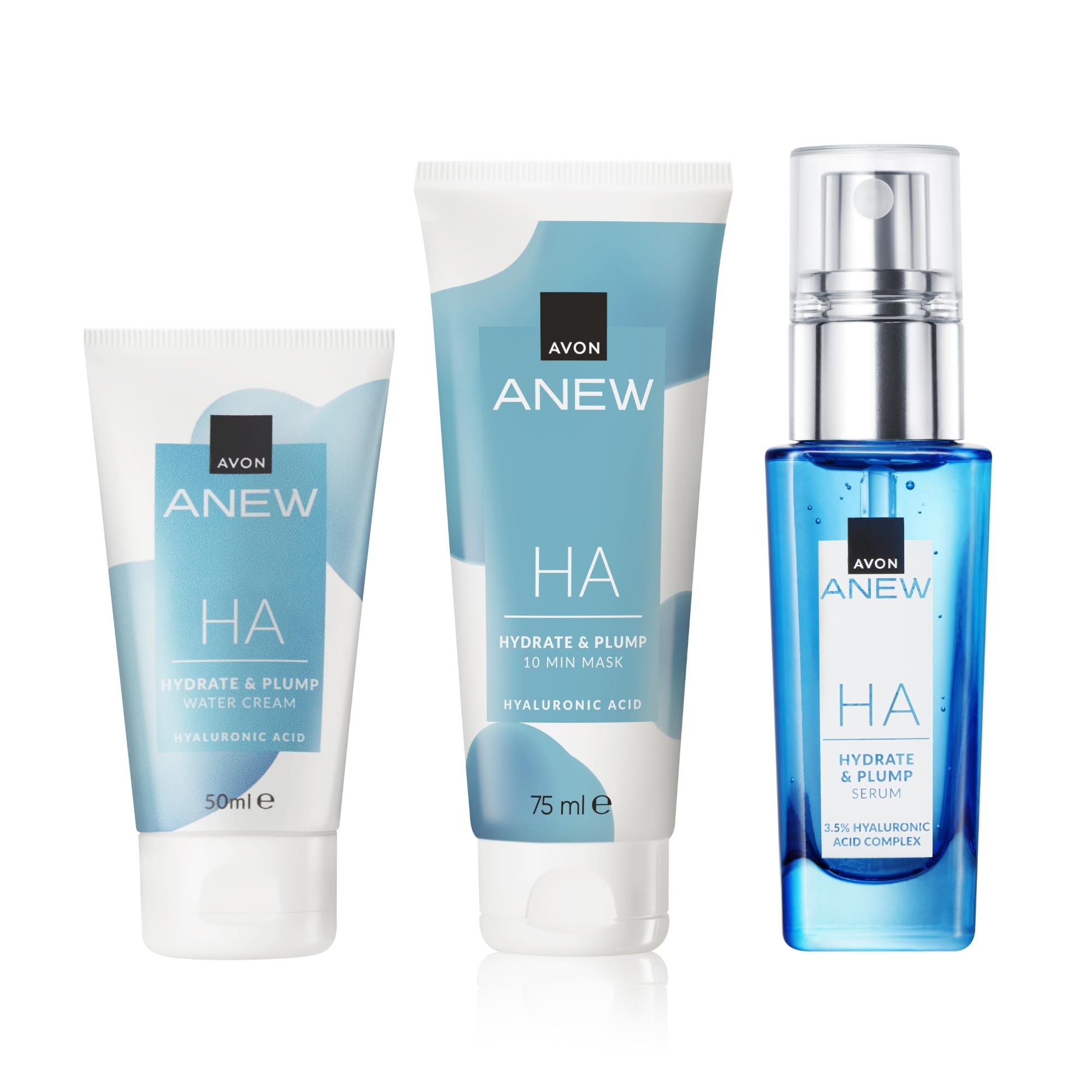 Avon Anew Hydrate Trio, Deep Hydration for Plumper Looking Skin, All in One Skincare Routine, Co-created by Dermatologists and Scientists, Cruelty Free — image 1