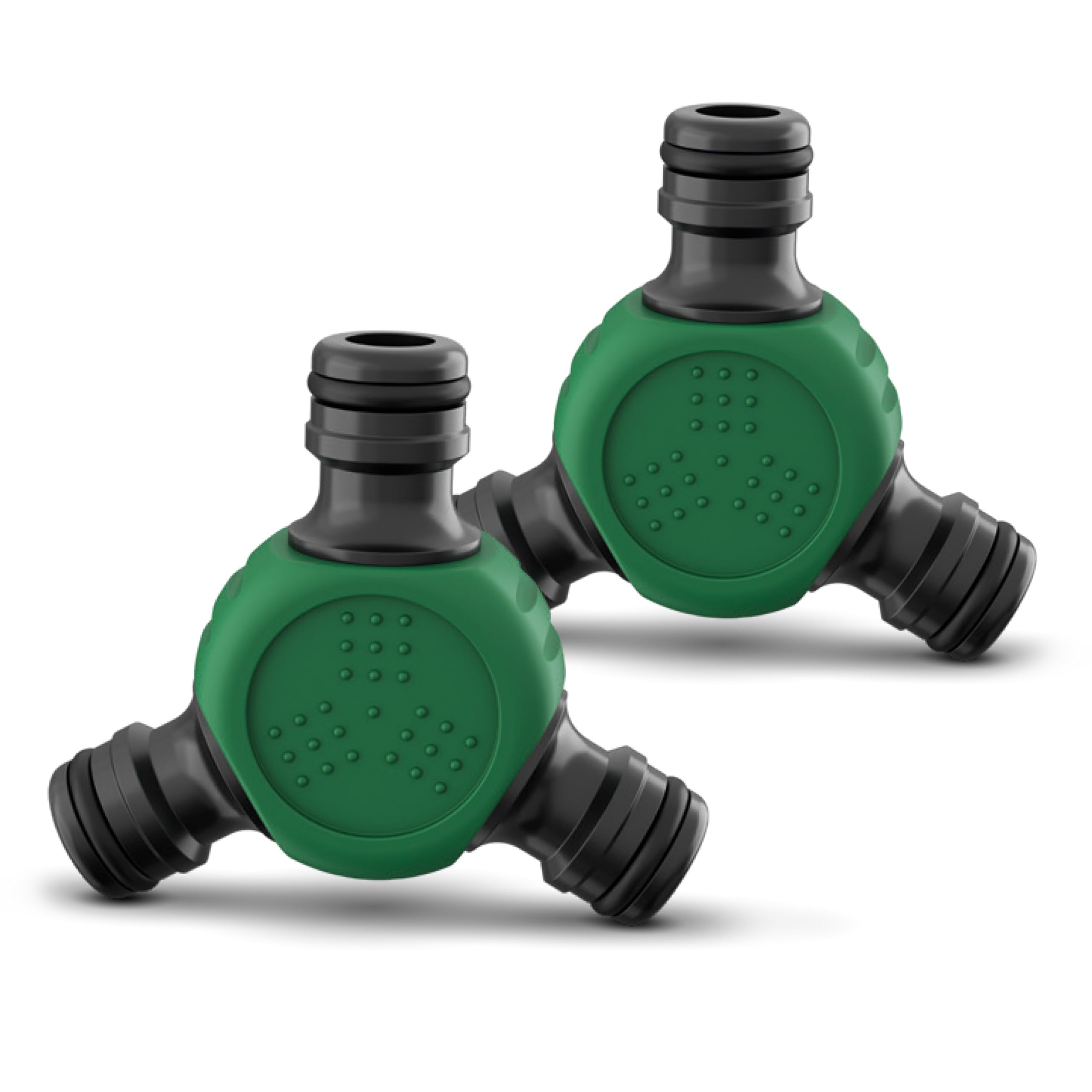 RASENWERK® - Y Connector for Hose Junction - Hose Splitter - Accessories for Garden Hose - Universal Water Distributor - Pack of 2