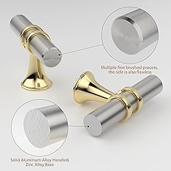 OYX 12Pack 5inch Dresser Pulls Brushed Nickel