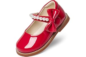 PHIRAMIN Toddler Girl Mary Jane Dress Shoes-Little Girl School Uniform Shoes for Wedding Party