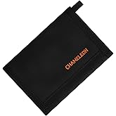 Chameleon Trifold Mens Nylon Wallet-Military Tactical Men Wallets- ID Card Holder - Canvas Thin Front Pocket Travel Wallet-Coin Zipper Pocket
