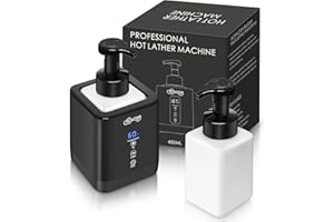 AOWOSA Hot Lather Machine for Shaving Professional Lather Maker for Men Face Shaving Large Capacity Shaving Foam Machine for Home Use Salon Barber Shop, with 2 Foam Bottle and Temperature Digital Display