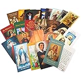 Westmon Works Saint Holy Card Deluxe Bulk Bundle Assorted Catholic Saints and Prayers Gift Bagged Set Made in the USA, Pack of 25