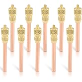 AUTOKAY 10PCS Stem HVAC AC Schrader System Vacuum | 1/4" SAE *1/4" OD *2.75" AC Refrigeration Kit